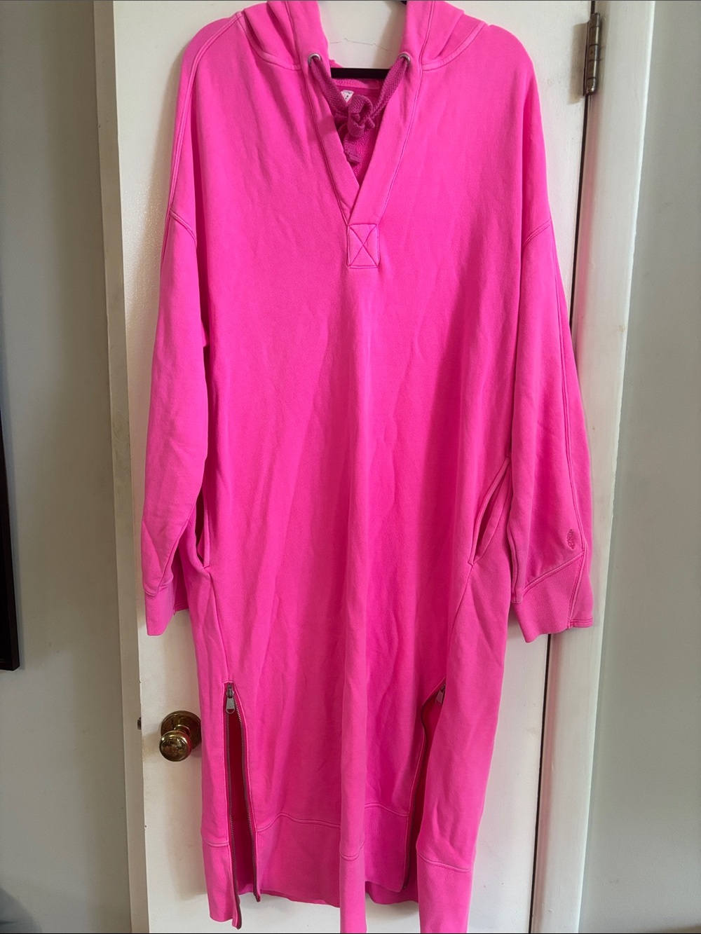 Free People FP Movement hoodie Pink Hoodie Dress size large